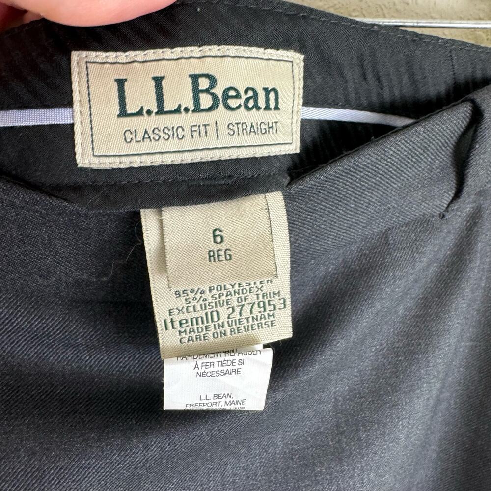 L.L. Bean 100% Wool Dark Gray Classic Fit Straight Above Knee Lined Skirt Size 6 - Picture 8 of 10
